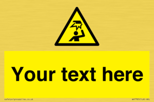 Custom warning overhead obstacle